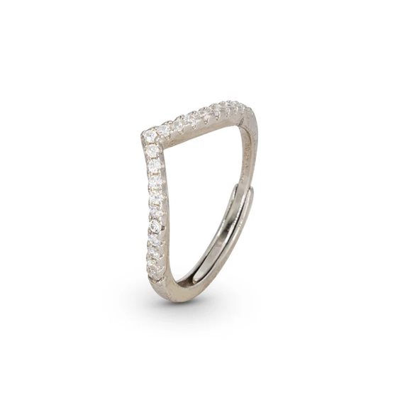 Anello Dilvdò Donna V Ring in Argento Zircone ANVBB - ANVBB